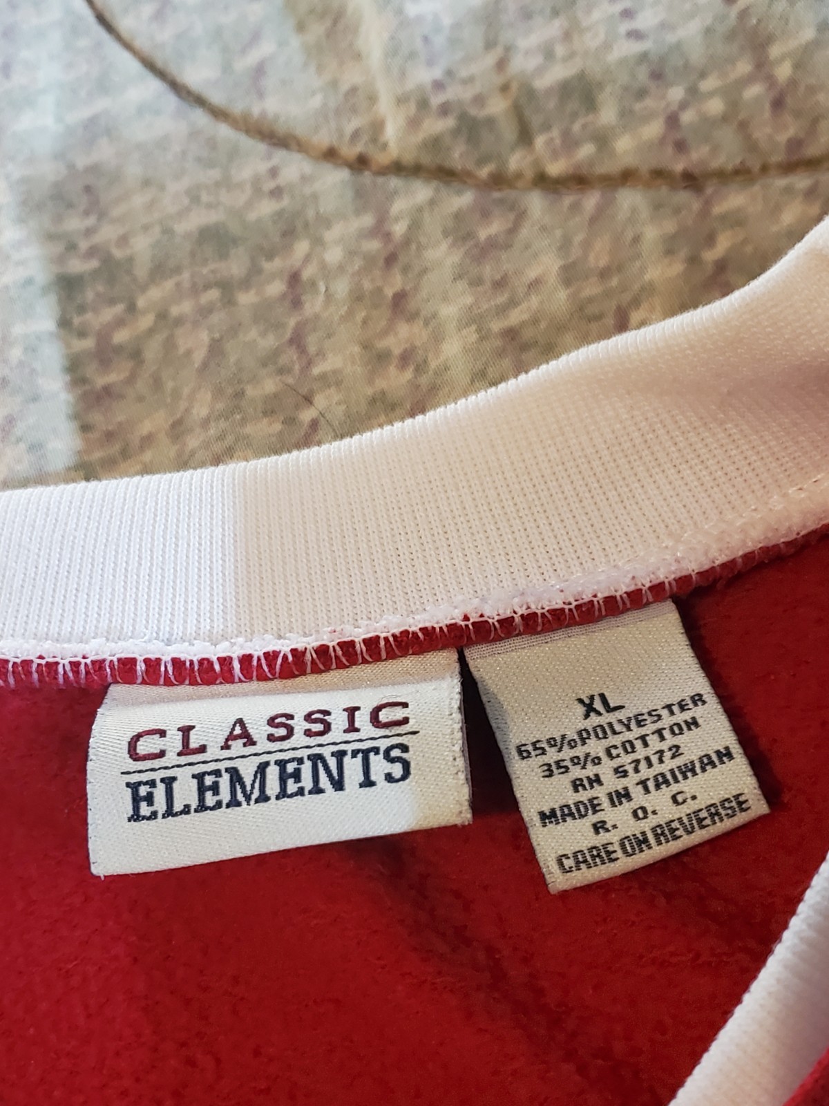 VTG CLASSIC ELEMENTS 90s Red Pullover Sweatshirt … - image 3
