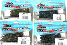 Z Man ElaZtech 4" Boar HogZ (Lot of 4-Junebug/Bama Bug/Watermelon Red-5/pk)