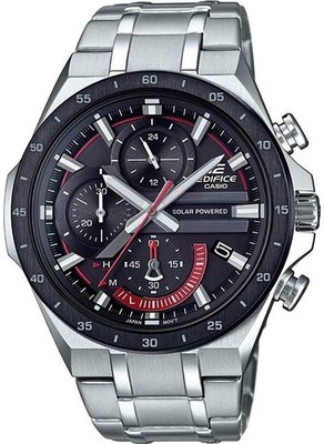 CASIO Edifice EQS-920DB-1A Watch Men's Chronograph Solar Black Silver