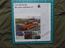 1967 PRINT AD CARROLL SHELBY HAS DONE IT AGAIN SHELBY CORBA GT 350/500