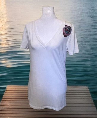 Fox Racing Moto is Life Established 1974 White Graphic Womens SS TShirt Sz L NWT