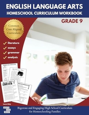 English Language Arts Homeschool Curriculum Workbook Grade 9: Rigorous and E...