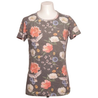 Tigha, T-shirt, Größe: S, Grau/Mehrfarbig, Blumen, Herren #D8X