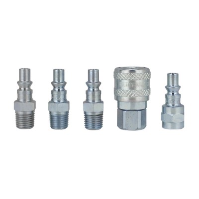 Milton S-213 1/4'' NPT A Style Coupler and Plug Kit - 5 Piece