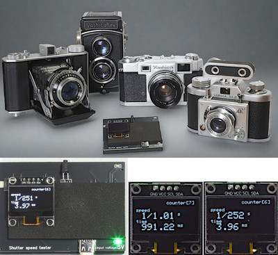 Shutter Speed Tester for Leaf shutters, Lens shutters All-in-one-Kit w/USB,Light