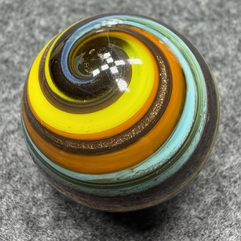 Contemporary Marble Gold Lutz ( Corkscrew ) 1  1/2 + Inches (z21)