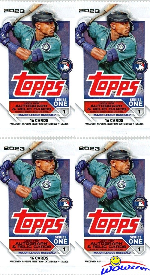 (4) 2023 Topps Series 1 Baseball Retail Pack-60 Cards! Look for Ohtani All Aces!