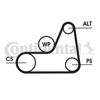 6PK1042 Elast T1 Continental Ctam Keilrippenriemensatz FüR Ford,Mazda