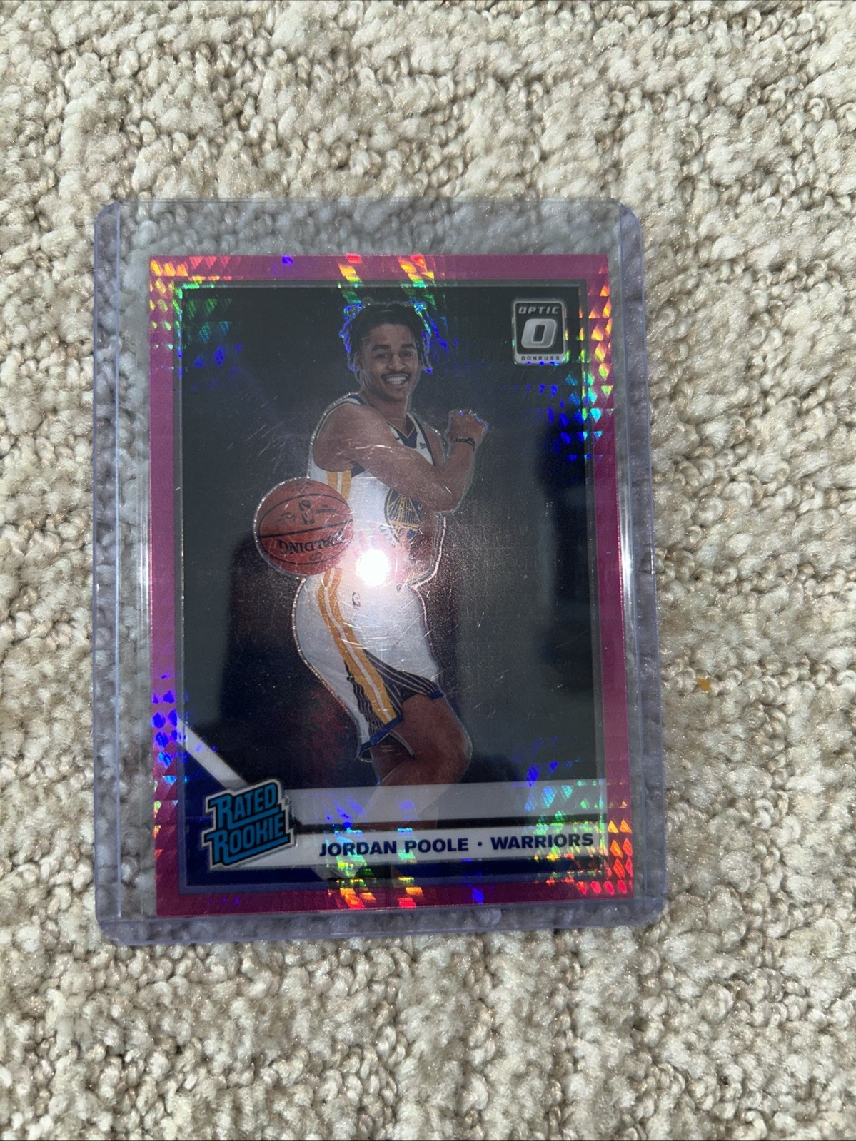 2019-20 Panini Donruss Optic Rookie Jordan Poole #169 Pink Hyper Prizm (RC)