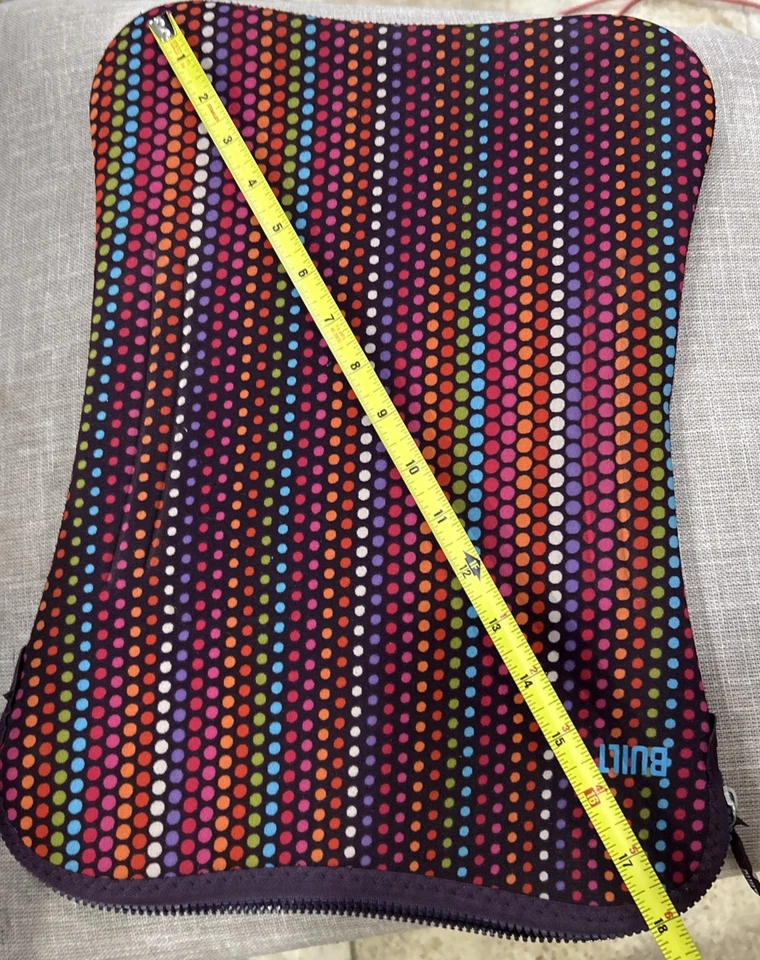 Funda de neopreno multicolor micro puntos para neopreno construida NY para computadora portátil 15”-16” Foto 2 de 4