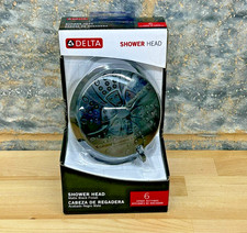 NEW Delta 6-Spray Settings Shower Head Matte Black Finish 75661DBL