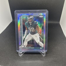 2025 Topps Chrome Football Jalen Carter Prism  Refractor #250 Philadelphia