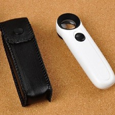40x Lighted Magnifying Glasses Hand Held Magnifier LED Microscope Curio Jewelers