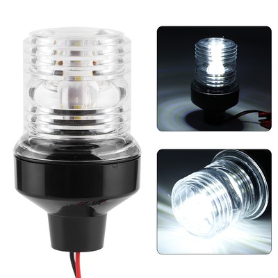 12V 2.5W IP65 White LED 360° Navigation Light Signal Lamp For Yachts Fishing SU2