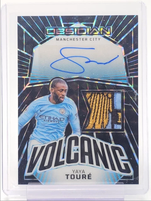 YAYA TOURE 2023 OBSIDIAN VOLCANIC WORN PATCH BLUE FINITE AUTO 1/1 Q6058