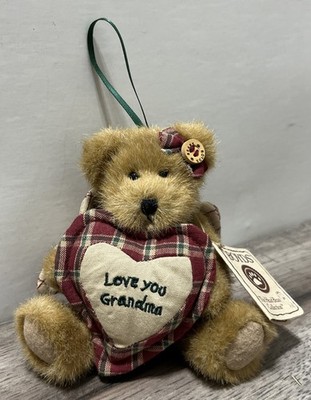 Love You Grandma BOYDS Bears 5  Hanging Angel Teddy Bear Plush Ornament Gift