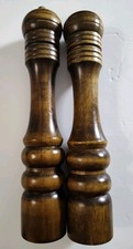 Vicki Solid Wood Salt Shaker  Pepper Grinder Made in Japan 10  