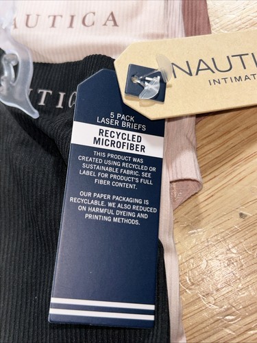 NAUTICA Women’s 5-pk Multi Colors Warm Taupe Rib Micro Briefs Size: XL NEW! - Picture 4 of 5