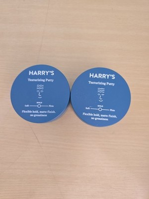 2 Pack Harry's TEXTURIZING HAIR PUTTY 2.5oz Flexible Hold Matte Finish New Lot