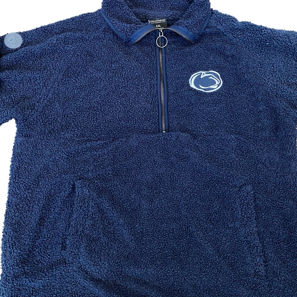 Pullover polar PENN STATE para mujer azul Nittany Lions COLOSSEUM 1/4 cremallera NCAA XXL Foto 2 de 4
