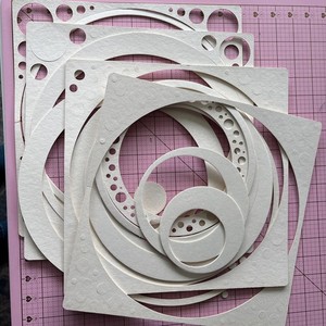 SCRAPBOOKING Circles & More Circles CHIPBOARD Undressed 12"x12" To 1/8"