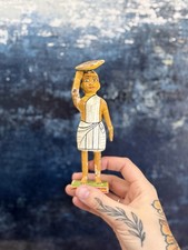 Balsa Wood Indian Statue Hand Painted Figurine