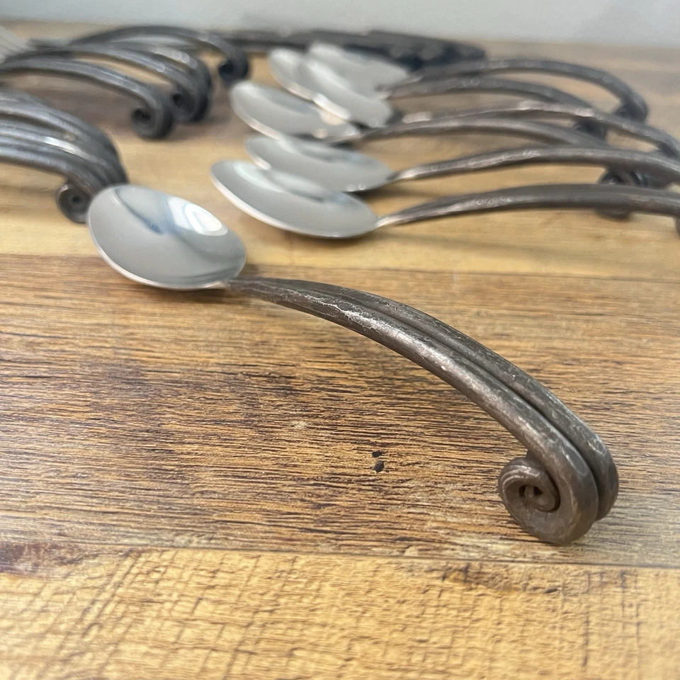 Juego de 19 cubiertos de bobina oxidada negra ajustes gourmet Foto 2 de 4