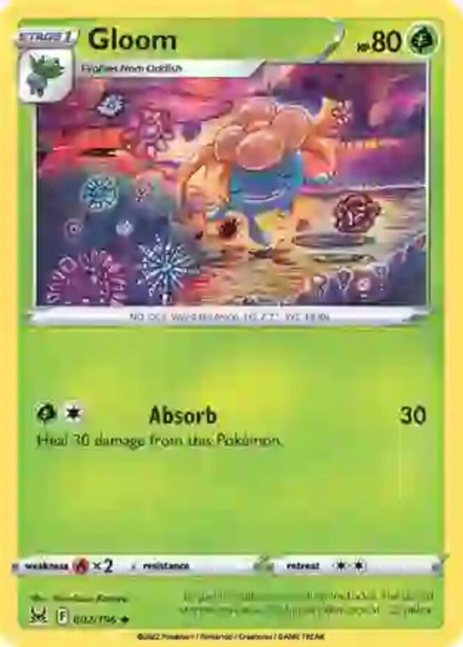 Gloom - 002/196 - Uncommon (Mp) Lost Origin - Grass Pokémon