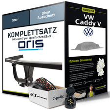Für VW Caddy V Typ SBB , SBJ Anhängerkupplung starr +eSatz 7pol 09.2020- NEU