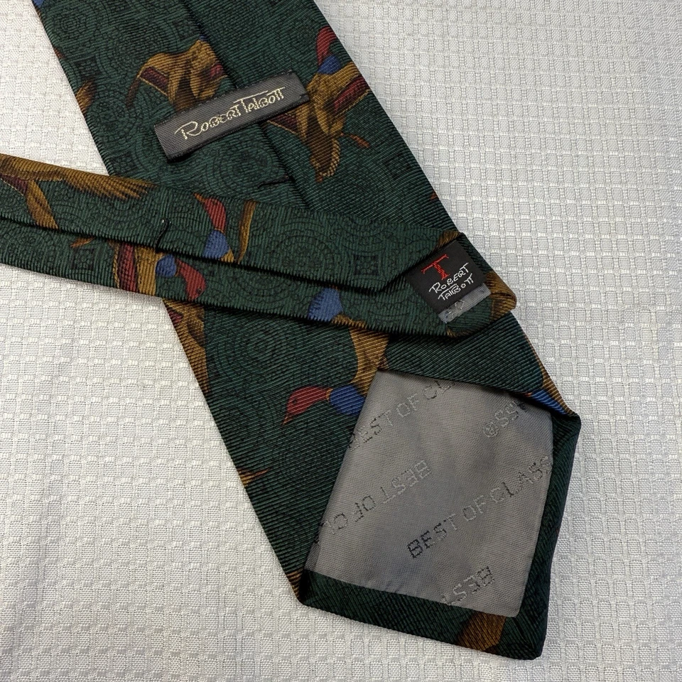 Corbata de brocado de seda faisanes dorados de colección Robert Talbott Best Of Class Foto 3 de 4