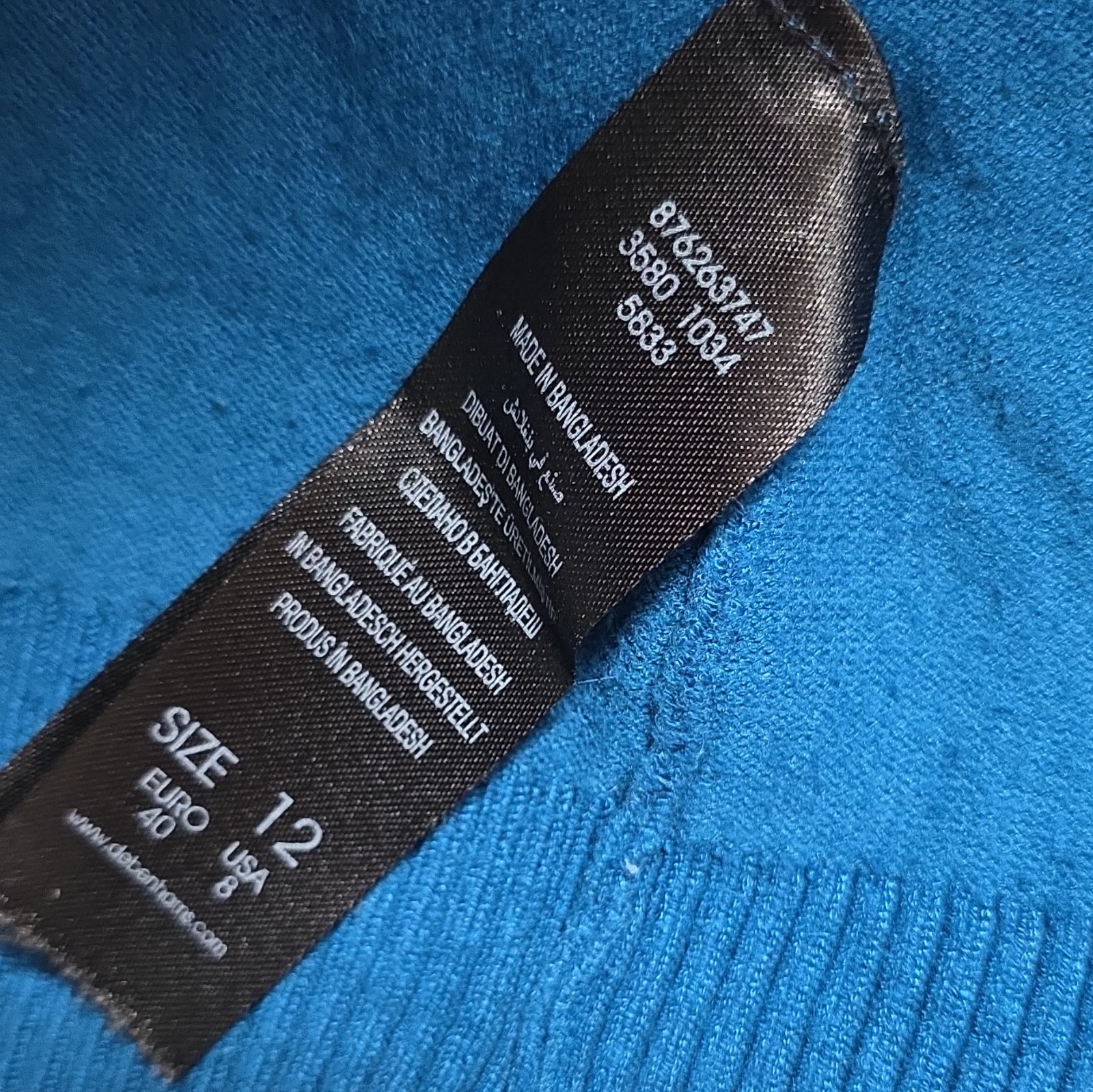 The Collection Debenhams Blue Rib-Knit V-Neck Open Front Pocket Cardigan 12 image 5