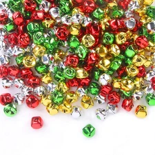 Augshy 200 Pieces Jingle Bells 2/5 Inch Craft Bell Bulk for Christmas Home an...