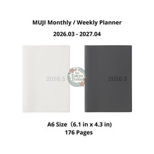 Muji 2026 Planner A6 Weekly  Monthly March Start 176p Japan New 2 Colors
