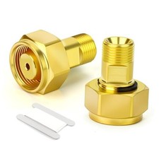 Brass Cylinder Adaptors, CGA-520 B Tank Acetylene to CGA-200 MC Acetylene 2PCS