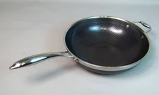 HEXCLAD Hybrid Cookware Stainless Steel Nonstick 12" Wok NO LID VG+/EX