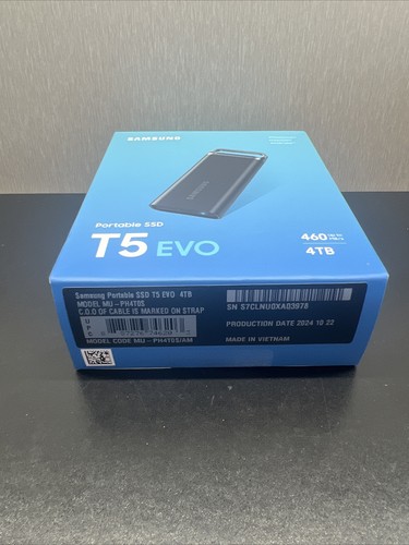 Samsung T5 EVO 4TB USB-C Portable External SSD - Black (MU-PH4T0S/AM) - Bild 5 von 5