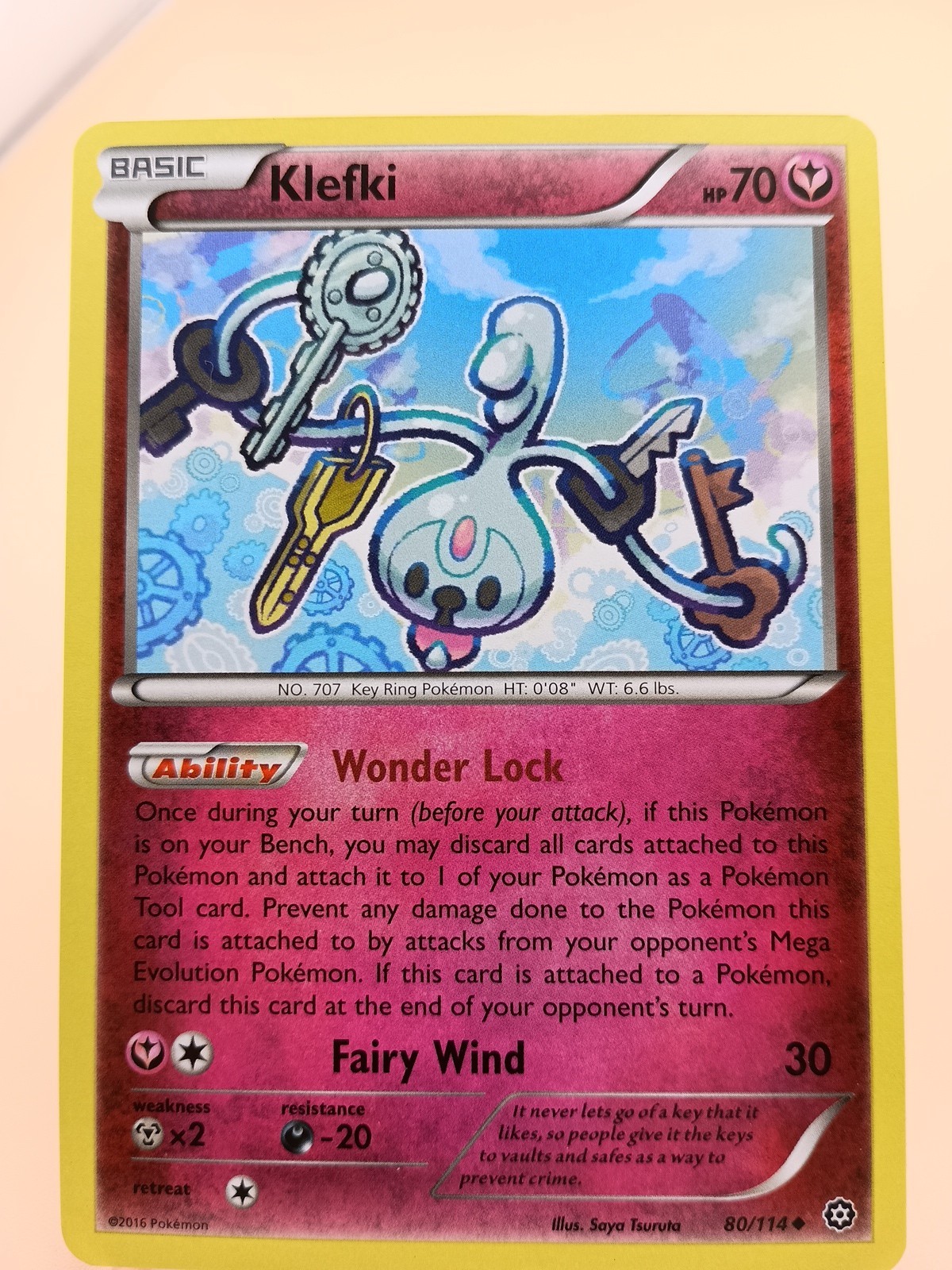 Klefki 80/114 Uncommon Regular Card XY - Steam Siege Pokemon TCG NM