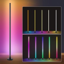 Corner Floor Lamp - Smart RGB LED Corner Lamp with 16 Million DIY Colors, Mus...