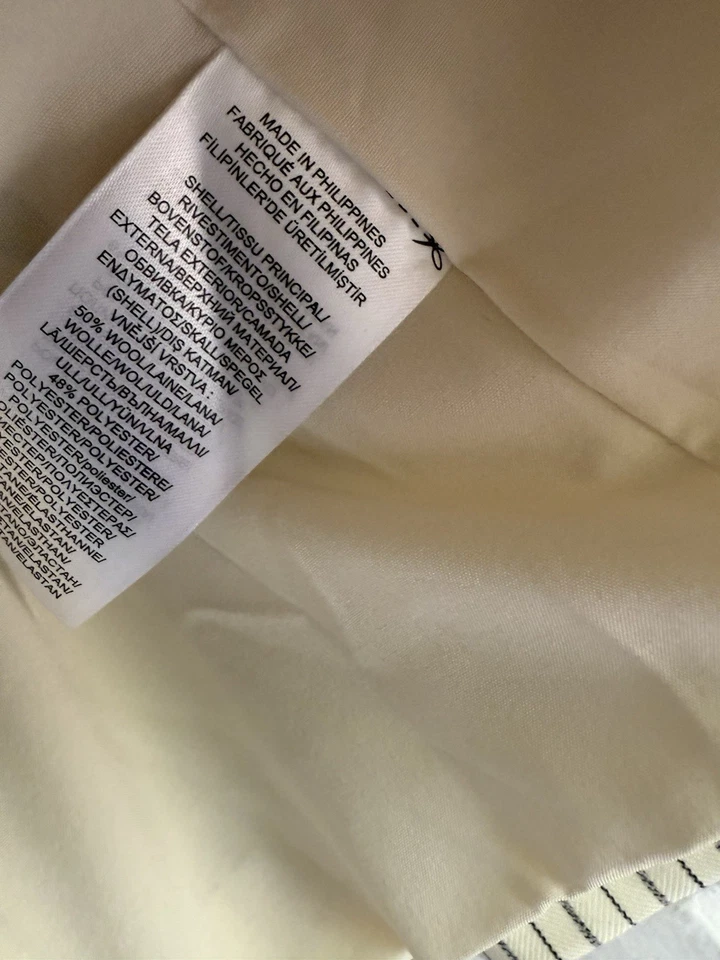 Chaqueta/Blazer Ralph Lauren para mujer mezcla de lana talla 12 EE. UU. AJUSTE 14 PRECIO DE VENTA SUGERIDO POR EL FABRICANTE $295,00 EE. UU. Foto 3 de 4