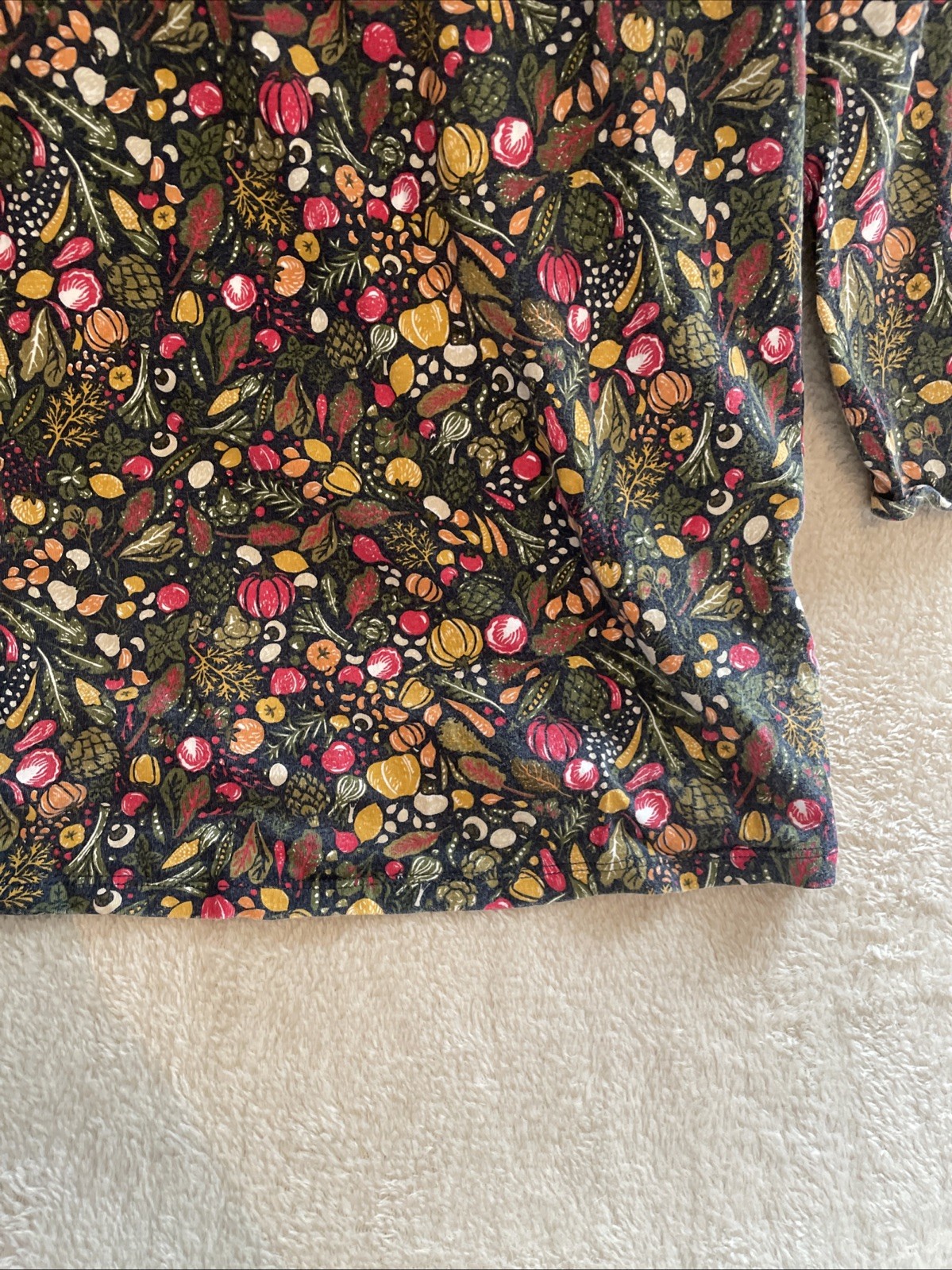 Ladies SeaSalt Cornwall Top Size 16 Woodland Theme Green Earthy 3/4 Sleeve image 4
