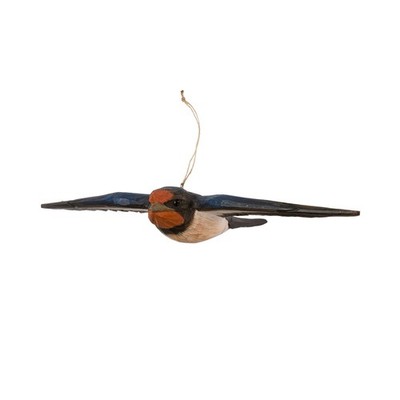Wildgarten geschnitzte Holzfigur Vogel Scheune Schwalbe
