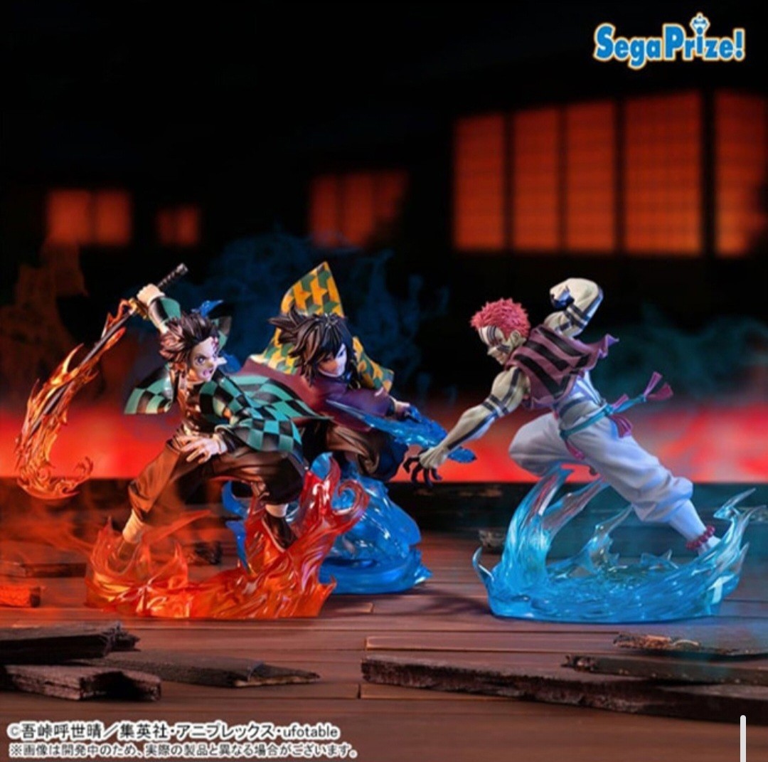 Demon slayer XrossLink Tanjiro Giyu Akaza Figure Set Kimetsu