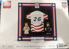 Lego Editions 2026 US Soccer National Team Jersey set 43033, Brand New, Sealed