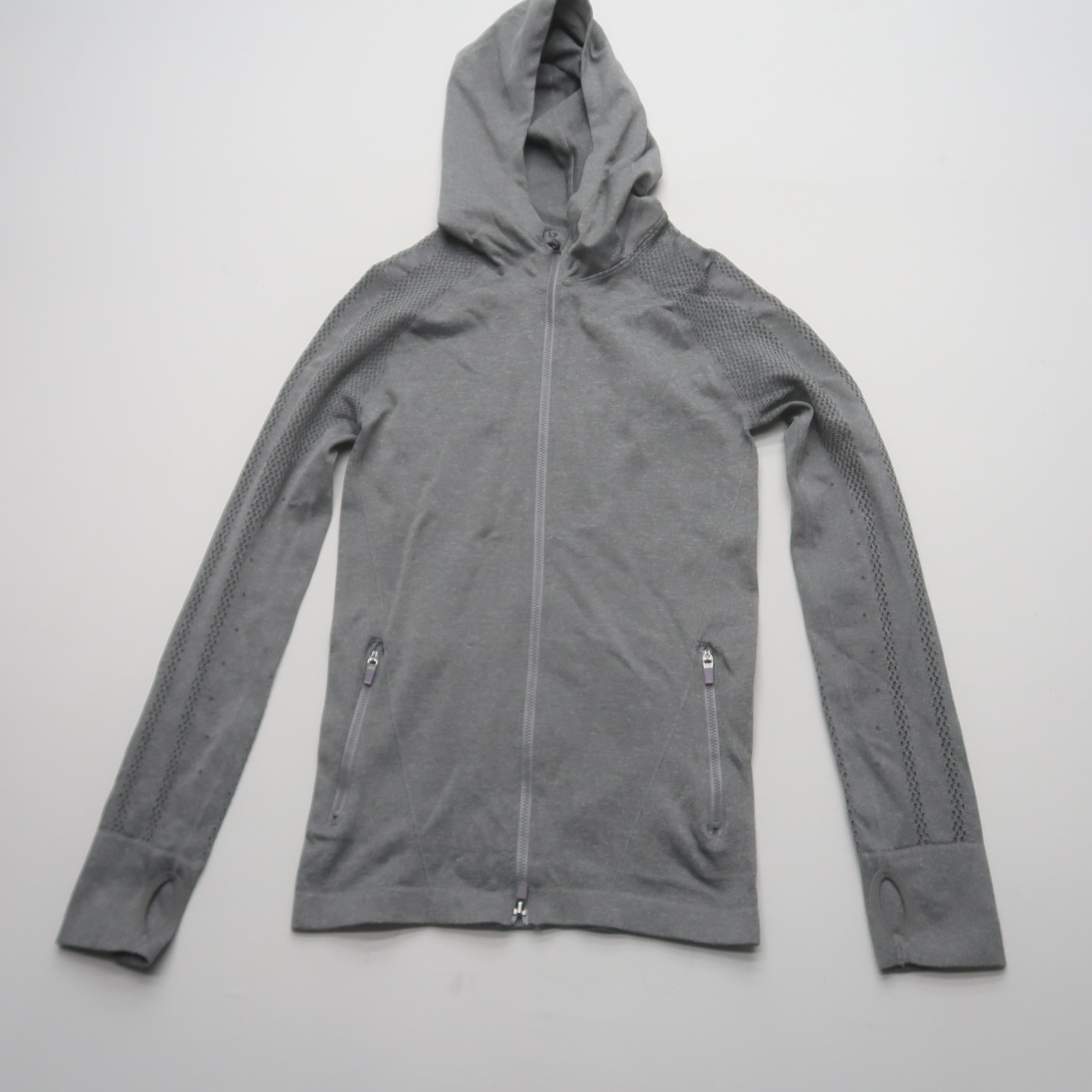 Fabletics Womens Athletic Jacket Medium Grey Stre… - image 1