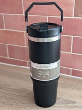 30oz Flip Straw Insulated Water Bottle Stainless Steel with Handle.Like Stanley.