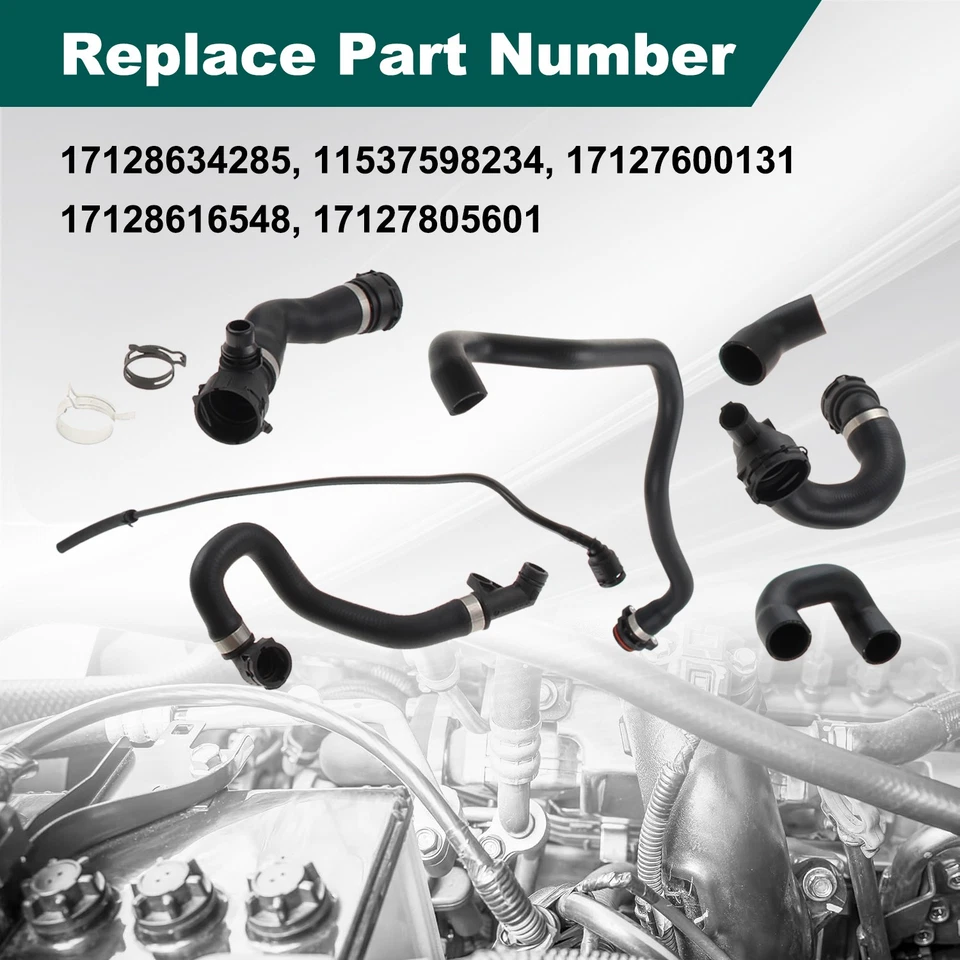 Kit de manguera de agua refrigerante radiador 7 mangueras para BMW 325i 325xi 330i 330xi 2006 Foto 3 de 4