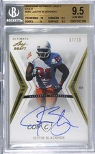 2012 Ultimate Leaf Draft Gold 7/10 Justin Blackmon BGS 9.5 GEM MINT Auto 0s3