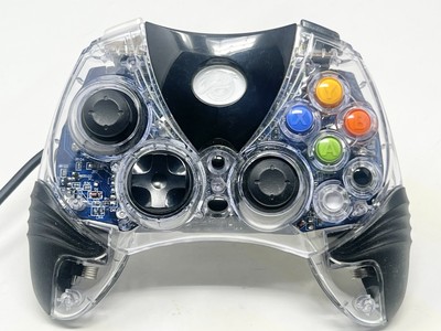 Pelican PL-2045 Clear Wired Original Microsoft Xbox Afterglow Pro Controller Blu