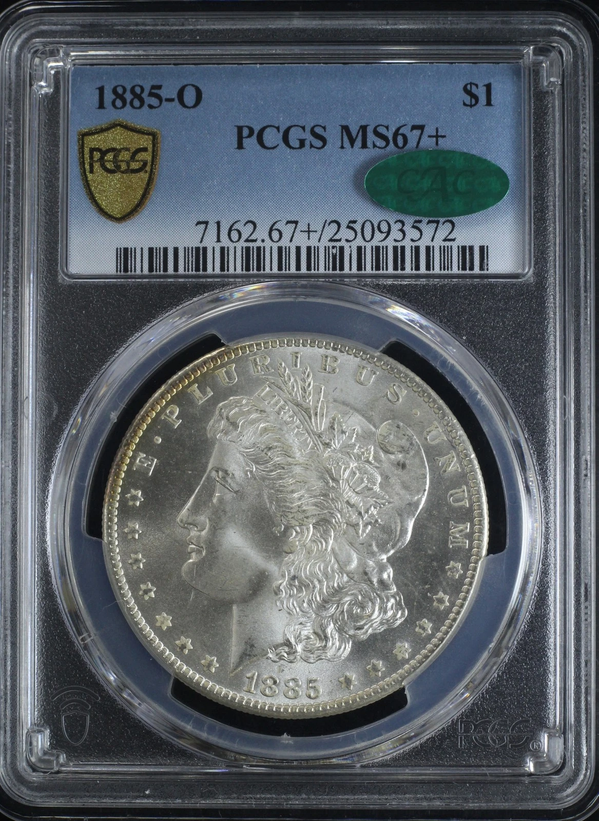 1885-O MORGAN DOLLAR $1 PCGS MS67+ *CAC* POP 94+5! (PQ146)