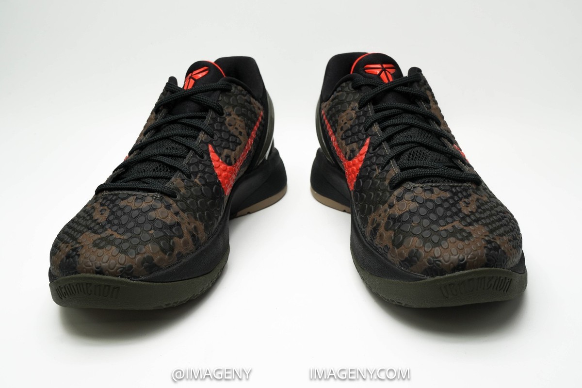 NIKE KOBE 6 PROTRO USED SIZE 6.5 ITALIAN CAMO BLACK CRIMSON BOG